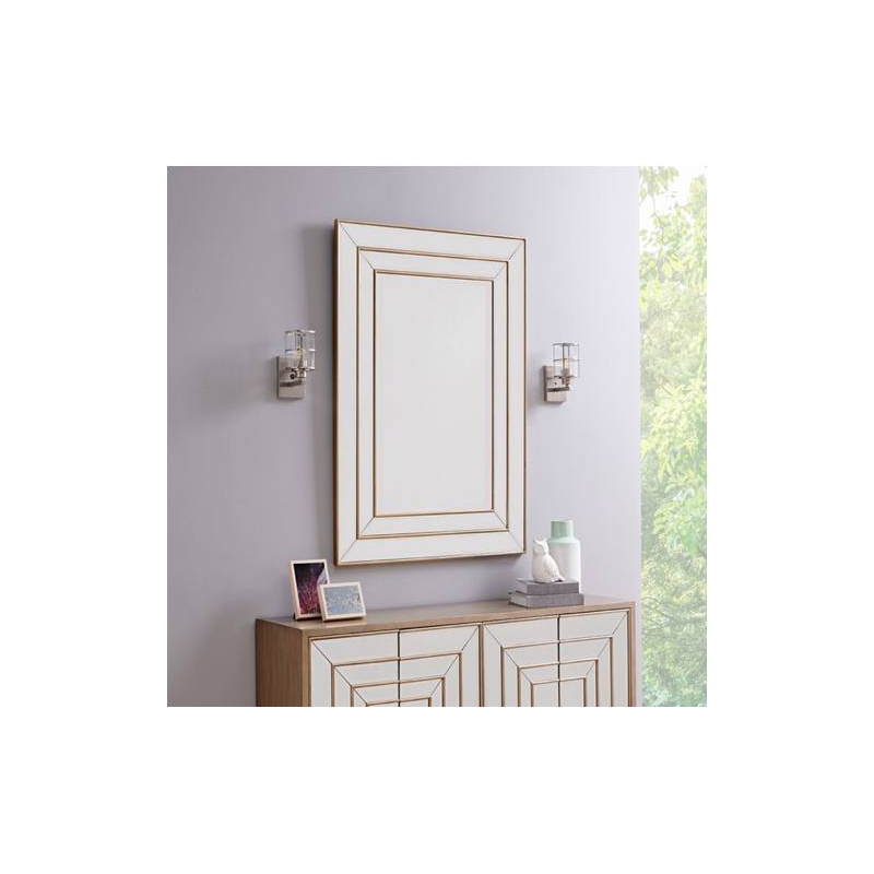 OEM ODM Modern Hotel Home Bathroom Decoration Wood Frame Make up Gold Miiro